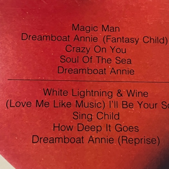 Heart “ Dreamboat Annie “ 1976 1st Press w/Inner Gatefold Vinyl LP record - Picture 5 of 9